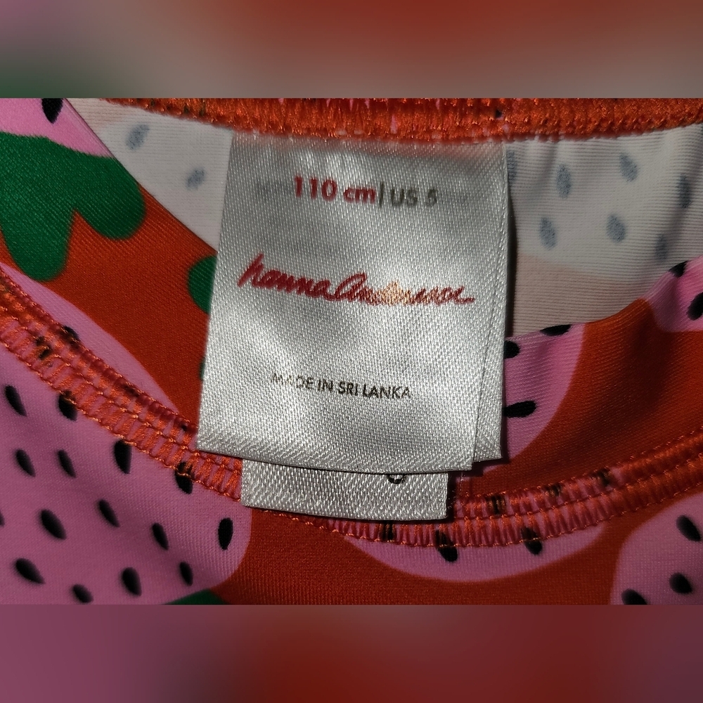 Hanna Andersson Girls Strawberry Rash Guard Shirt Swim Top UV Sz 5 - Picture 11 of 14